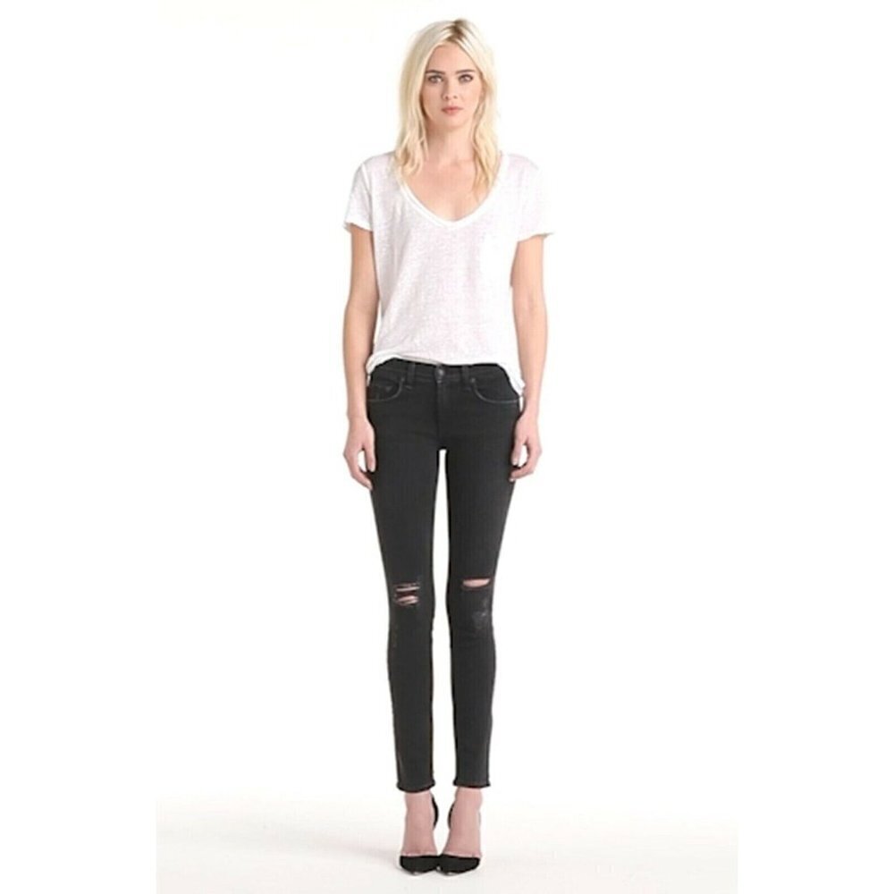 Rag and Bone jeans black distressed sz 28 womens